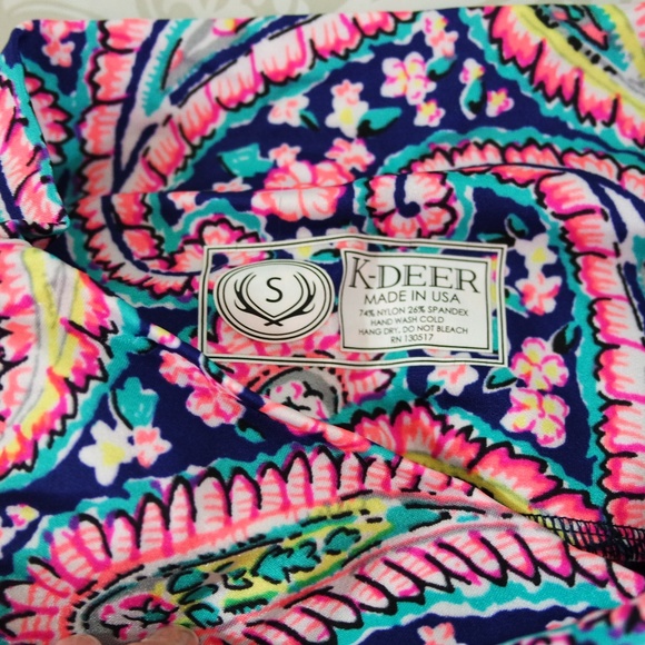 K-DEER Paisley Yoga Leggings Size S Retired - Picture 2 of 5